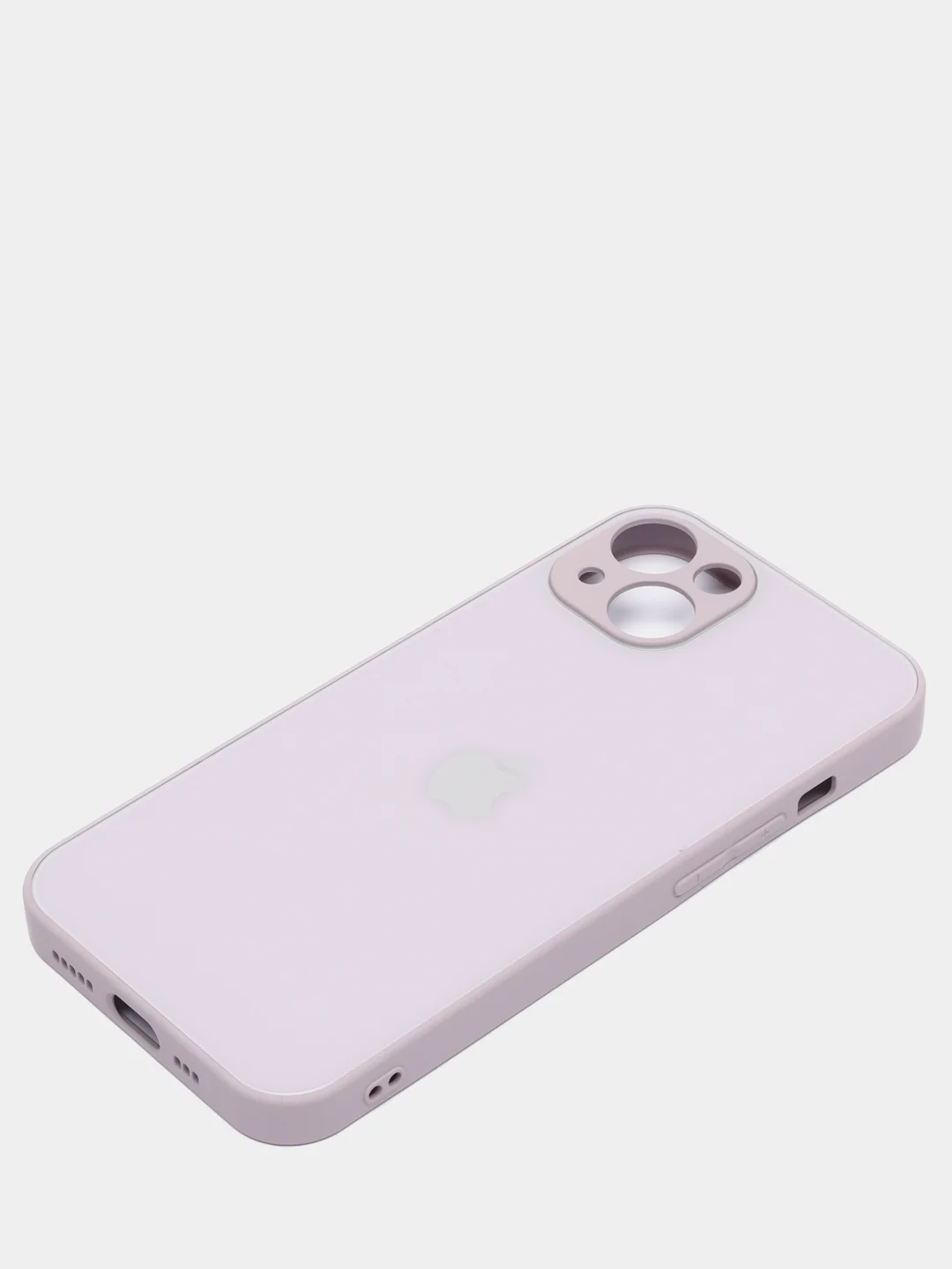 Светло-бежевый чехол для iPhone 11, 12, 13, 12 Pro Max, 12 Pro, силиконовый, со стеклянной панелью