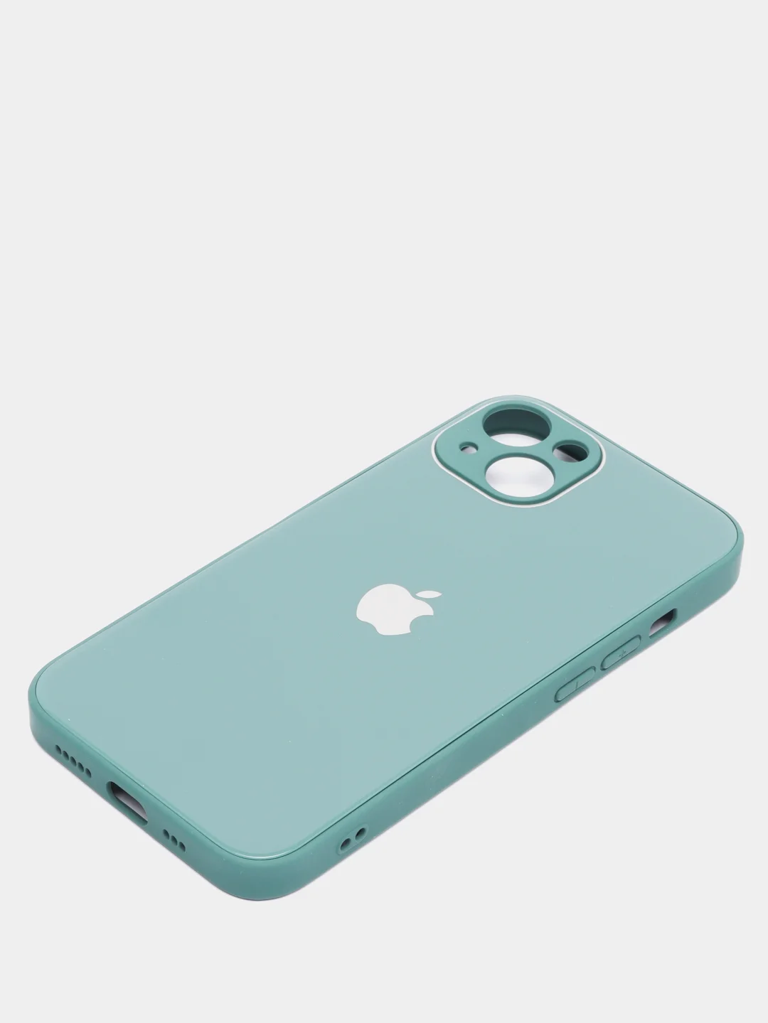 Оливковый чехол для iPhone 11, 12, 13, 12 Pro Max, 12 Pro, силиконовый, со стеклянной панелью