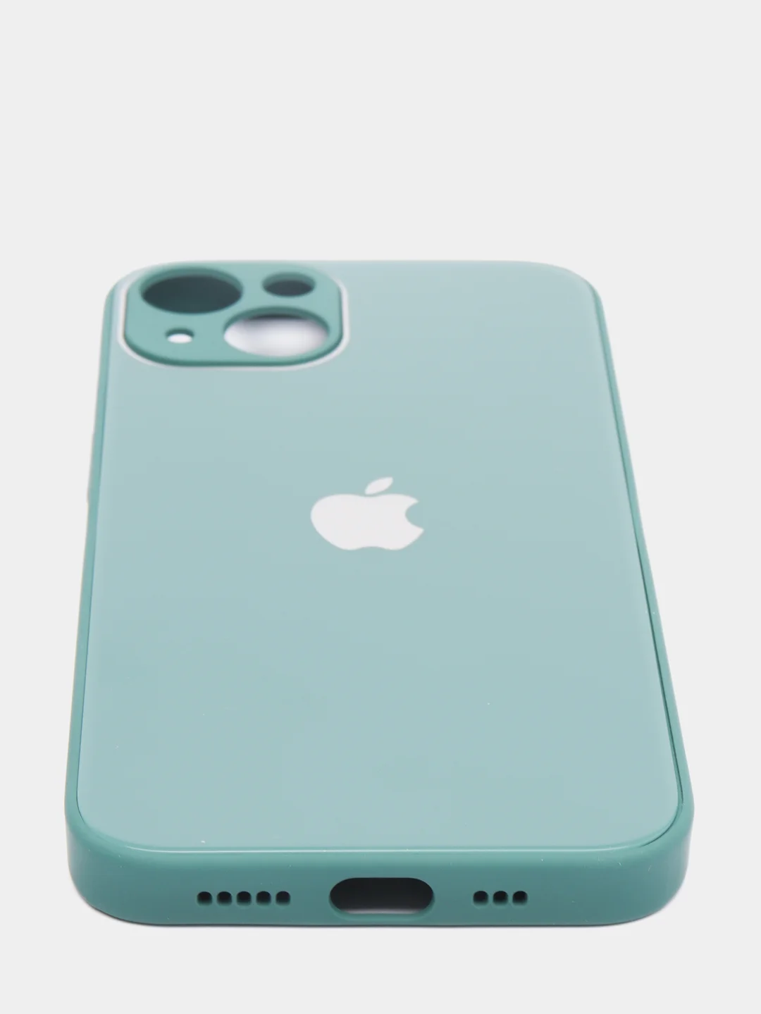 Оливковый чехол для iPhone 11, 12, 13, 12 Pro Max, 12 Pro, силиконовый, со стеклянной панелью