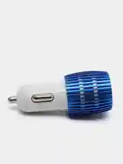 Синий usb - зарядник в прикуриватель авто
