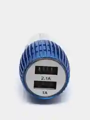 Синий usb - зарядник в прикуриватель авто