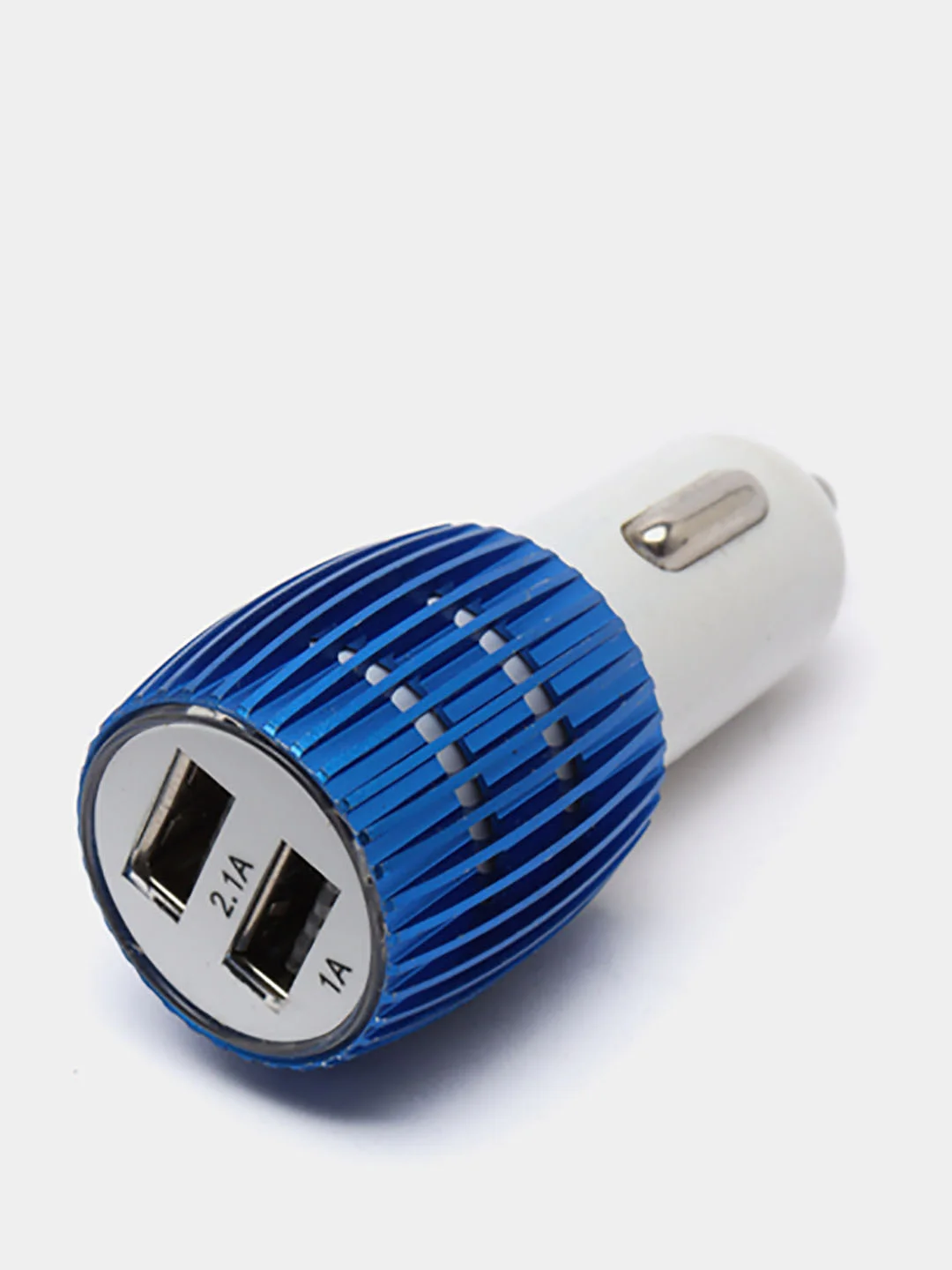 Синий usb - зарядник в прикуриватель авто