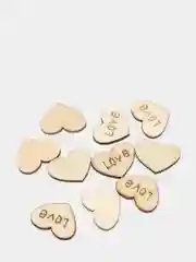Деревянная заготовка Сердце Love 1,5 см 50 шт. Рукоделие Боксы подарочные