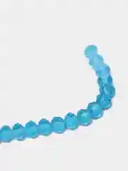 Лазурный бусины рондели, граненые, стеклянные