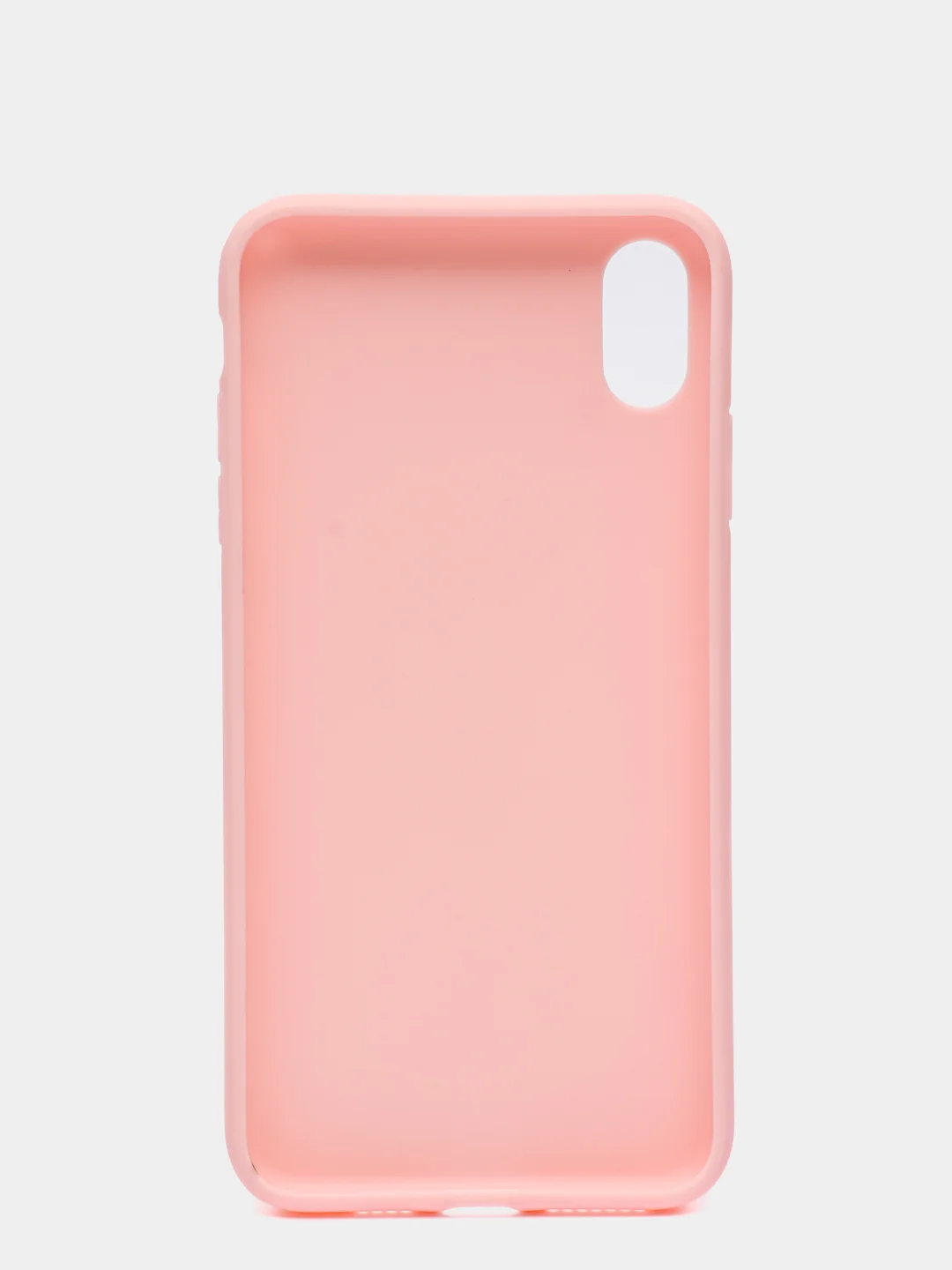 Розовый чехол для Apple iPhone XS Max силиконовый, матовый, однотонный