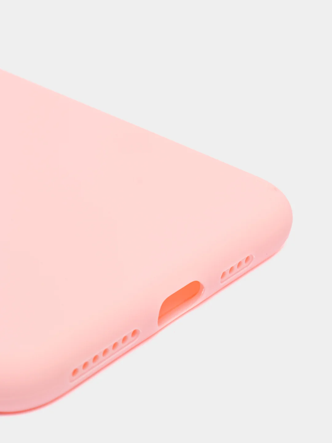 Розовый чехол для Apple iPhone XS Max силиконовый, матовый, однотонный
