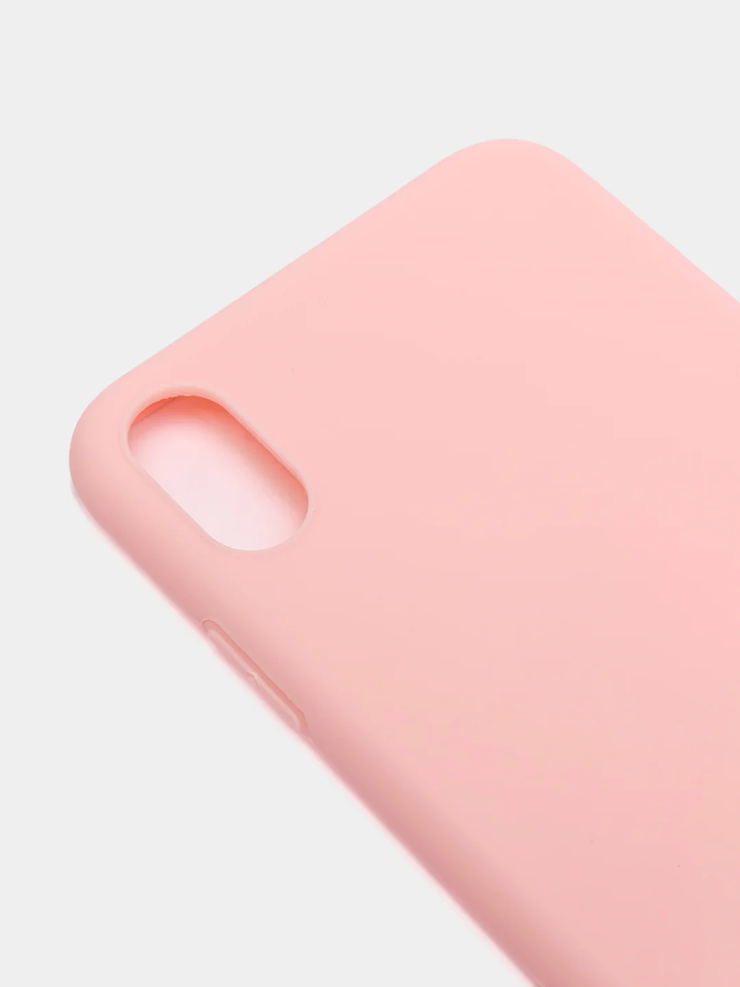 Розовый чехол для Apple iPhone XS Max силиконовый, матовый, однотонный
