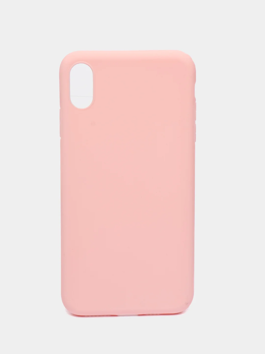 Розовый чехол для Apple iPhone XS Max силиконовый, матовый, однотонный