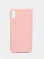 Розовый чехол для Apple iPhone XS Max силиконовый, матовый, однотонный