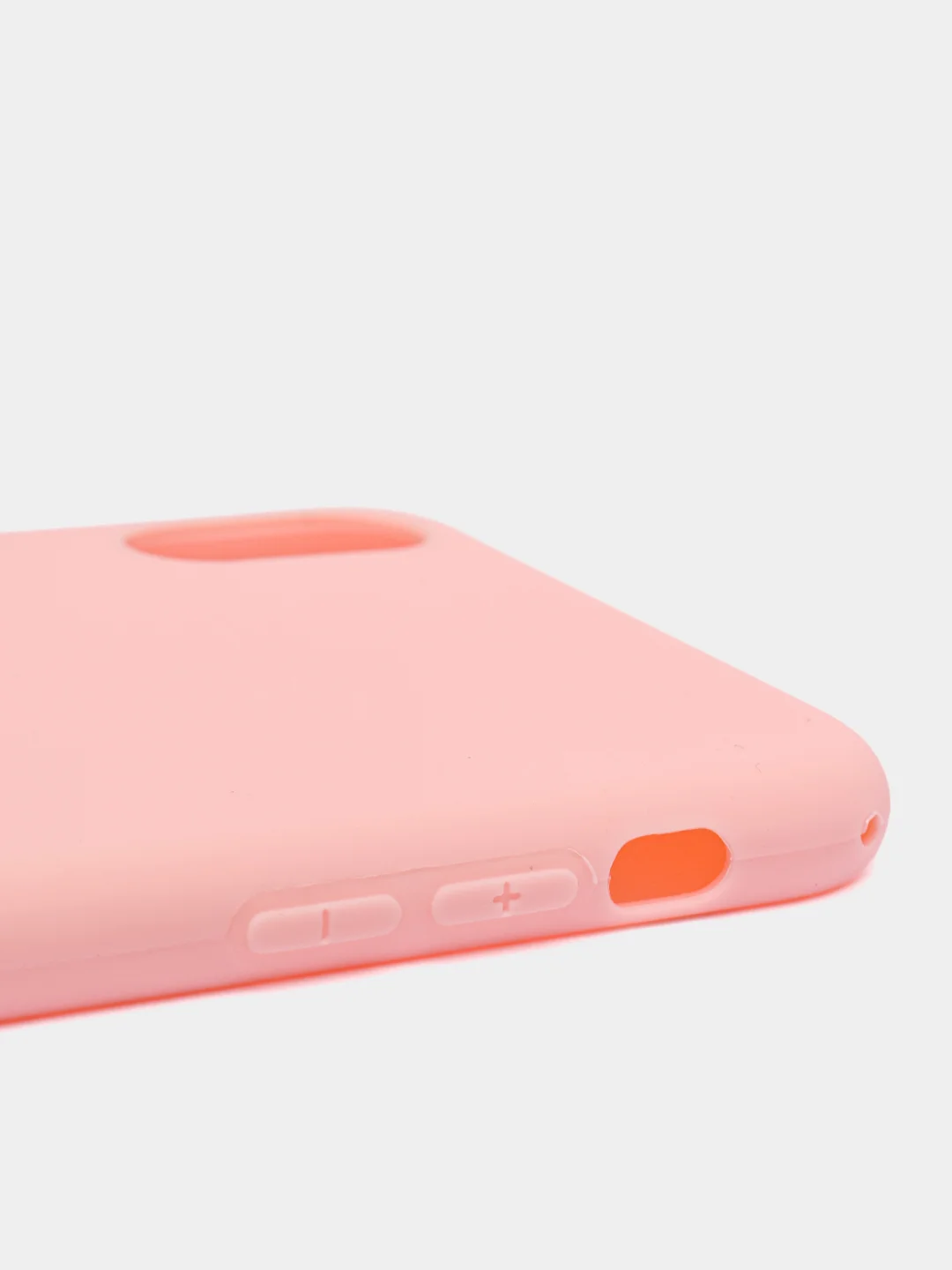 Розовый чехол для Apple iPhone XS Max силиконовый, матовый, однотонный