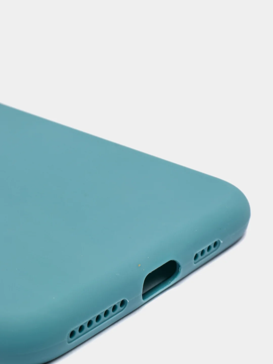 Синий чехол для Apple iPhone XS Max силиконовый, матовый, однотонный