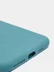 Синий чехол для Apple iPhone XS Max силиконовый, матовый, однотонный