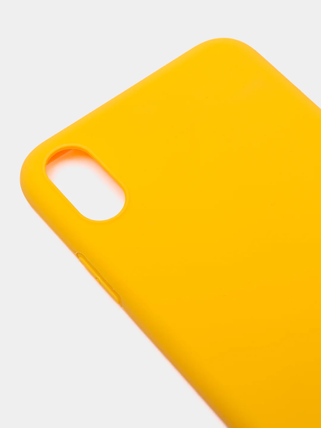 Желтый чехол для Apple iPhone XS Max силиконовый, матовый, однотонный