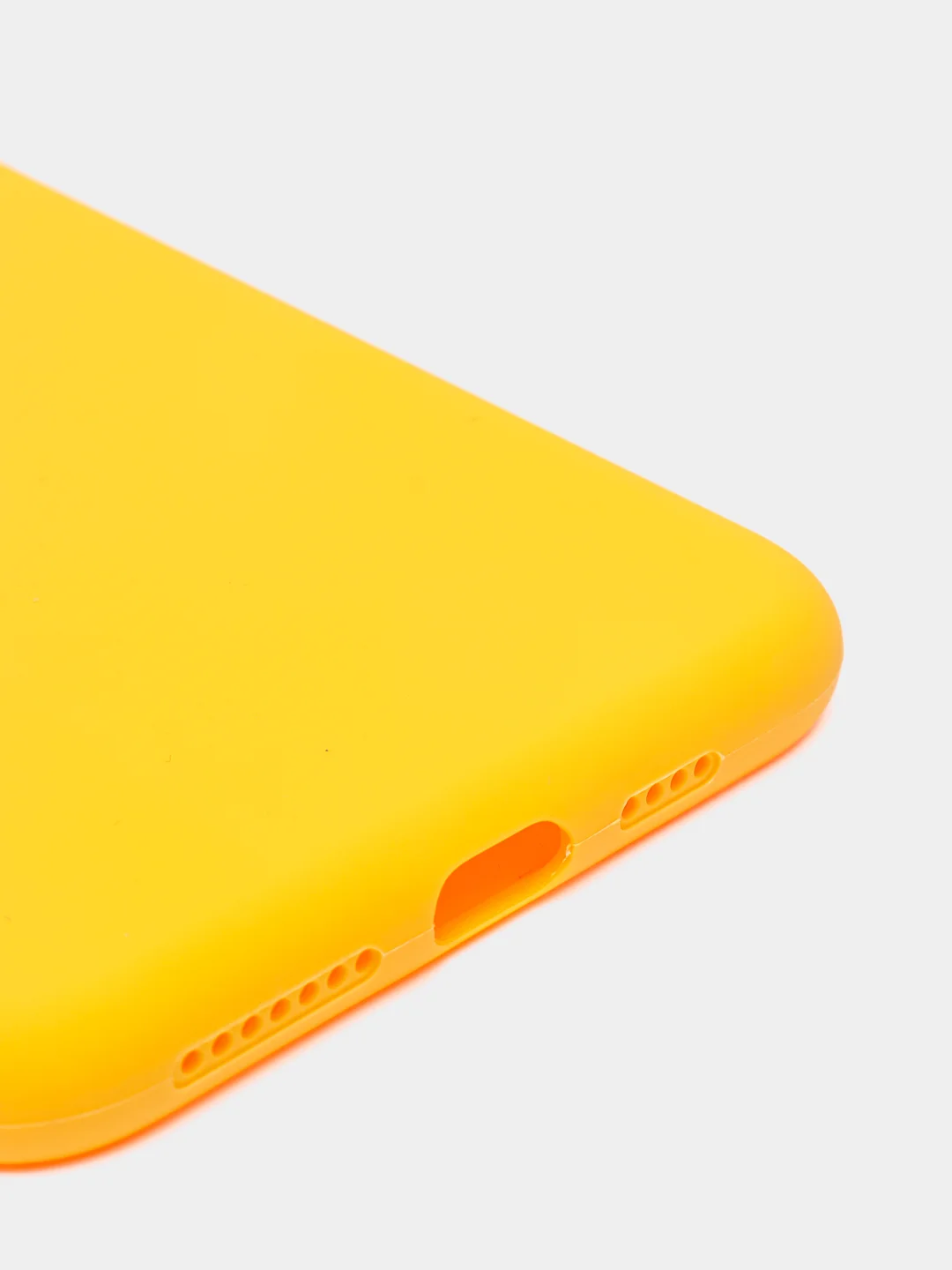 Желтый чехол для Apple iPhone XS Max силиконовый, матовый, однотонный