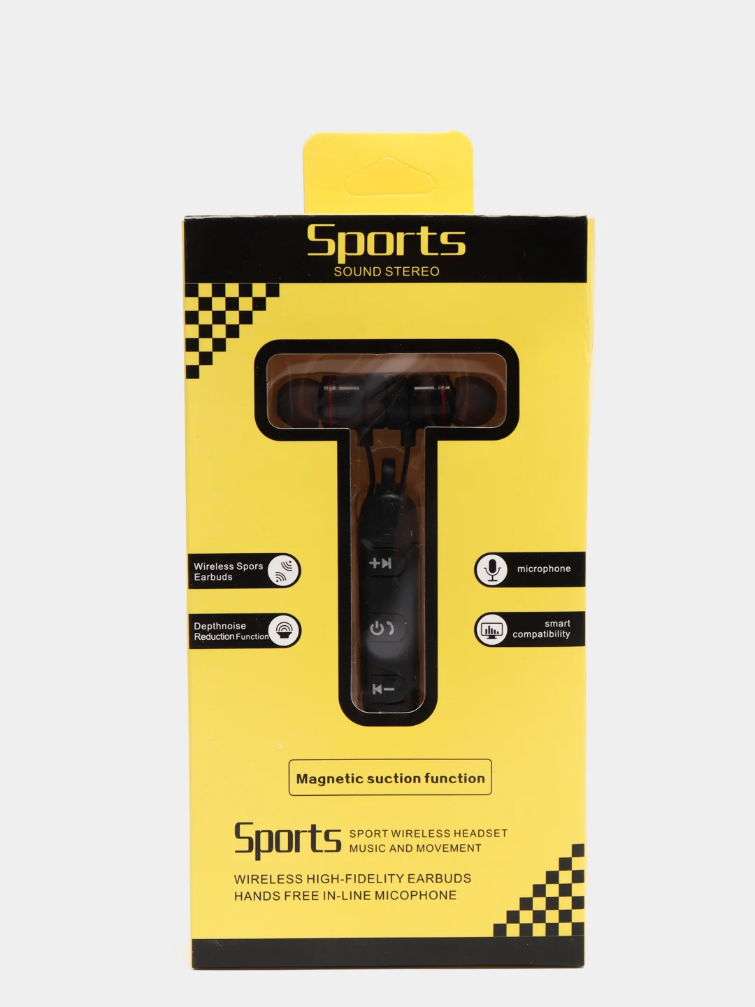 Черный беспроводные наушники Sports Bluetooth