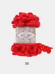 Красный пряжа Alize Puffy 100% Микрополиэстер 100г 9м (Часть1)