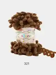 Коричневый пряжа Alize Puffy 100% Микрополиэстер 100г 9м (Часть1)