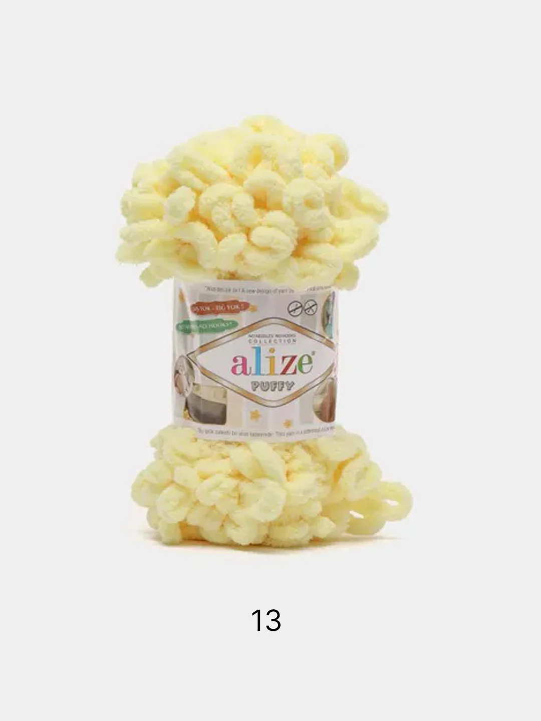 Лимонный пряжа Alize Puffy 100% Микрополиэстер 100г 9м (Часть1)