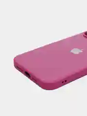 Фуксия чехол для iPhone 11, 12, 13, 12 Pro Max, 12 Pro, силиконовый, со стеклянной панелью