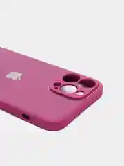Фуксия чехол для iPhone 11, 12, 13, 12 Pro Max, 12 Pro, силиконовый, со стеклянной панелью