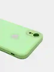 Салатовый чехол для iPhone 11, 12, 13, 12 Pro Max, 12 Pro, силиконовый, со стеклянной панелью