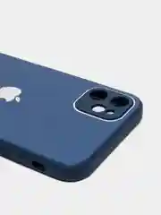 Синий чехол для iPhone 11, 12, 13, 12 Pro Max, 12 Pro, силиконовый, со стеклянной панелью