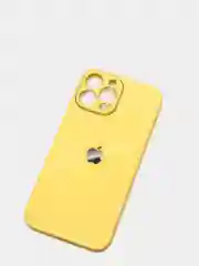 Желтый чехол для iPhone 11, 12, 13, 12 Pro Max, 12 Pro, силиконовый, со стеклянной панелью