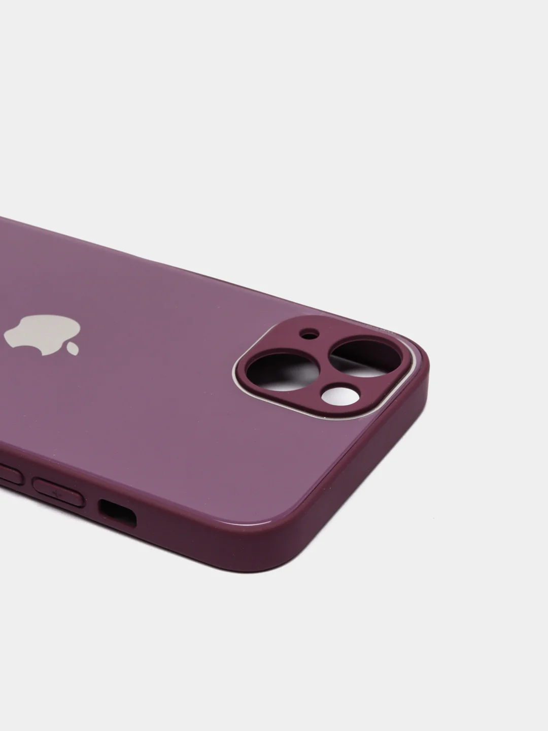 Марсала чехол для iPhone 11, 12, 13, 12 Pro Max, 12 Pro, силиконовый, со стеклянной панелью