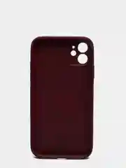 Тёмно-бордовый чехол для iPhone 11, 12, 13, 12 Pro Max, 12 Pro, силиконовый, со стеклянной панелью