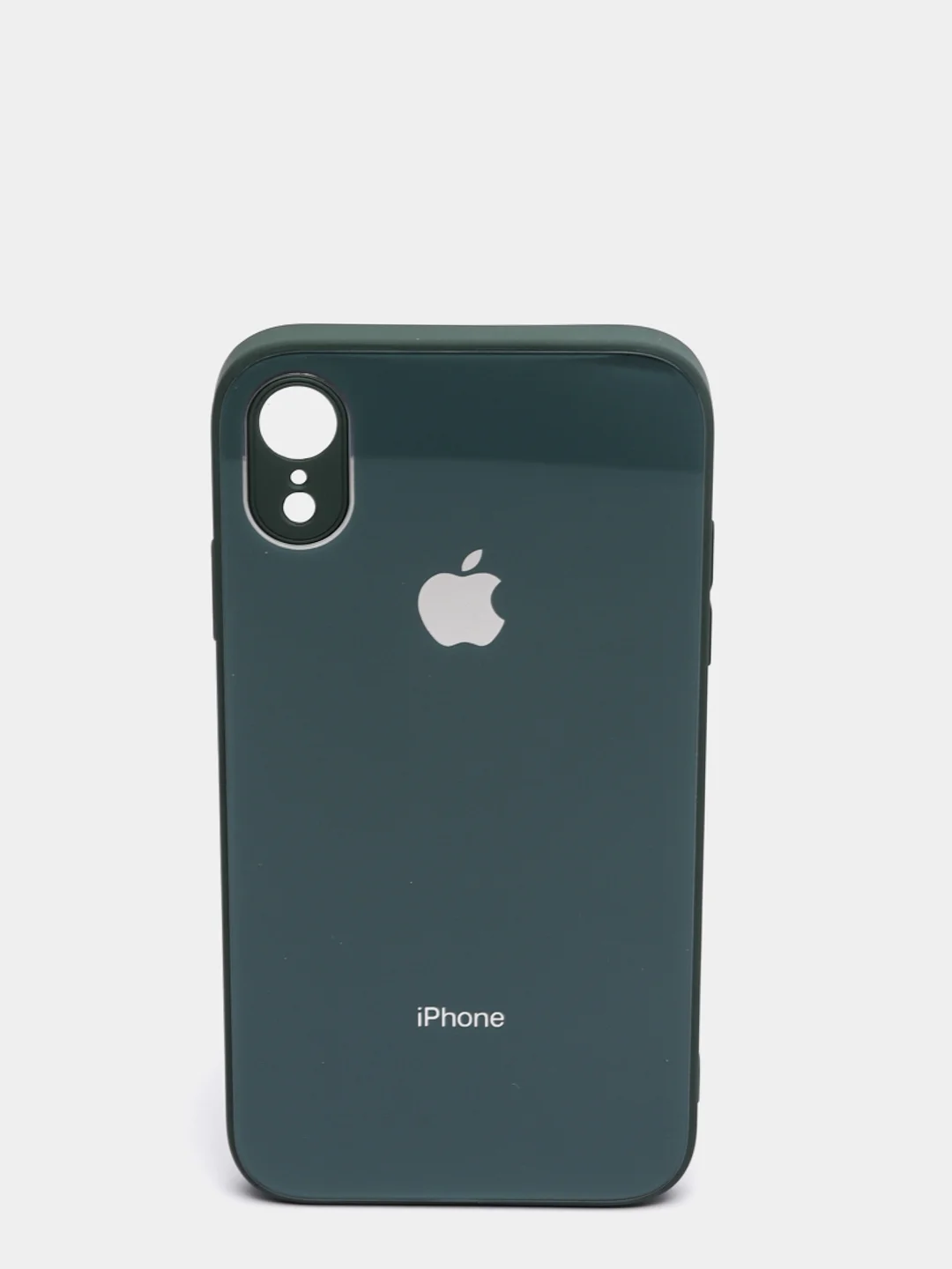 Зелёный хаки чехол для iPhone 11, 12, 13, 12 Pro Max, 12 Pro, силиконовый, со стеклянной панелью