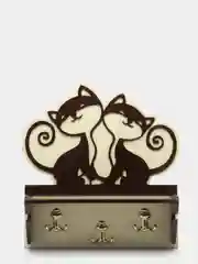Ключница настенная "Кошки фигурные", 3 крючка
