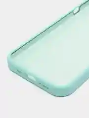Бирюзовый чехол не пачкающийся, с бархатом внутри IPHONE 13