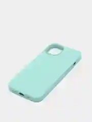 Бирюзовый чехол не пачкающийся, с бархатом внутри IPHONE 13