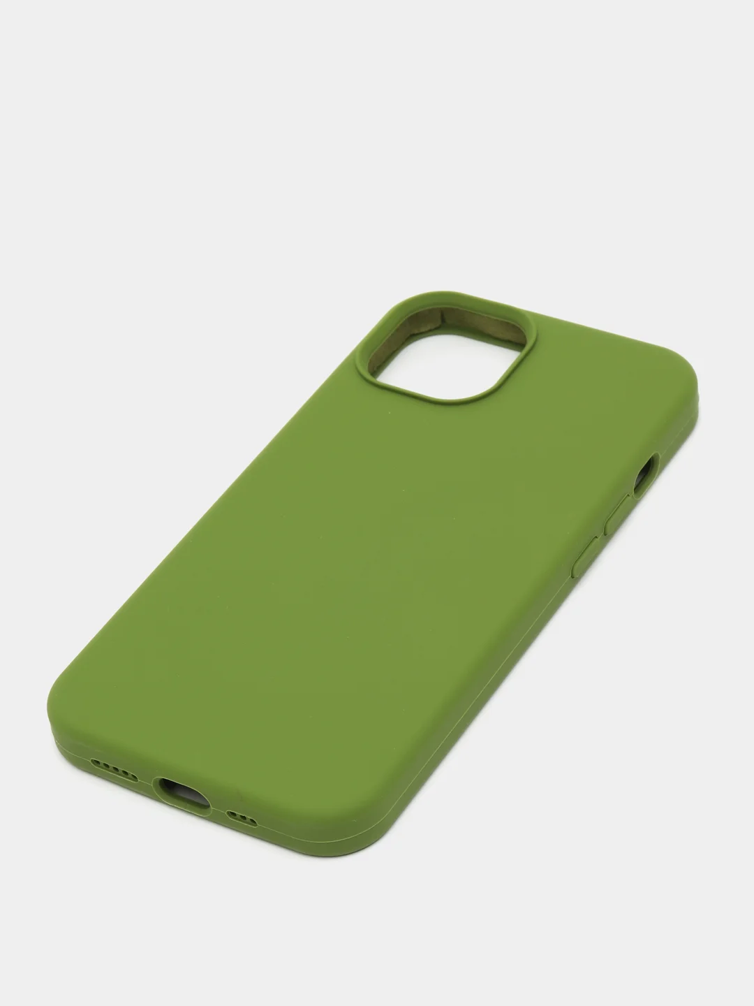 Зеленый чехол не пачкающийся, с бархатом внутри IPHONE 13