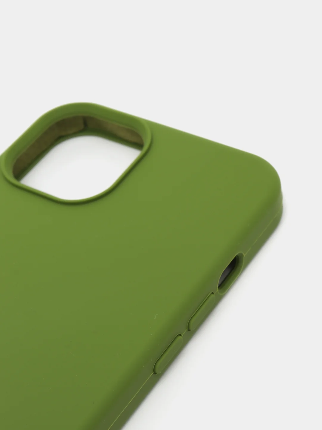 Зеленый чехол не пачкающийся, с бархатом внутри IPHONE 13