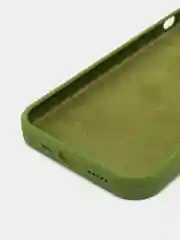 Зеленый чехол не пачкающийся, с бархатом внутри IPHONE 13