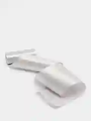 Серебряный лента атласная, 100 мм