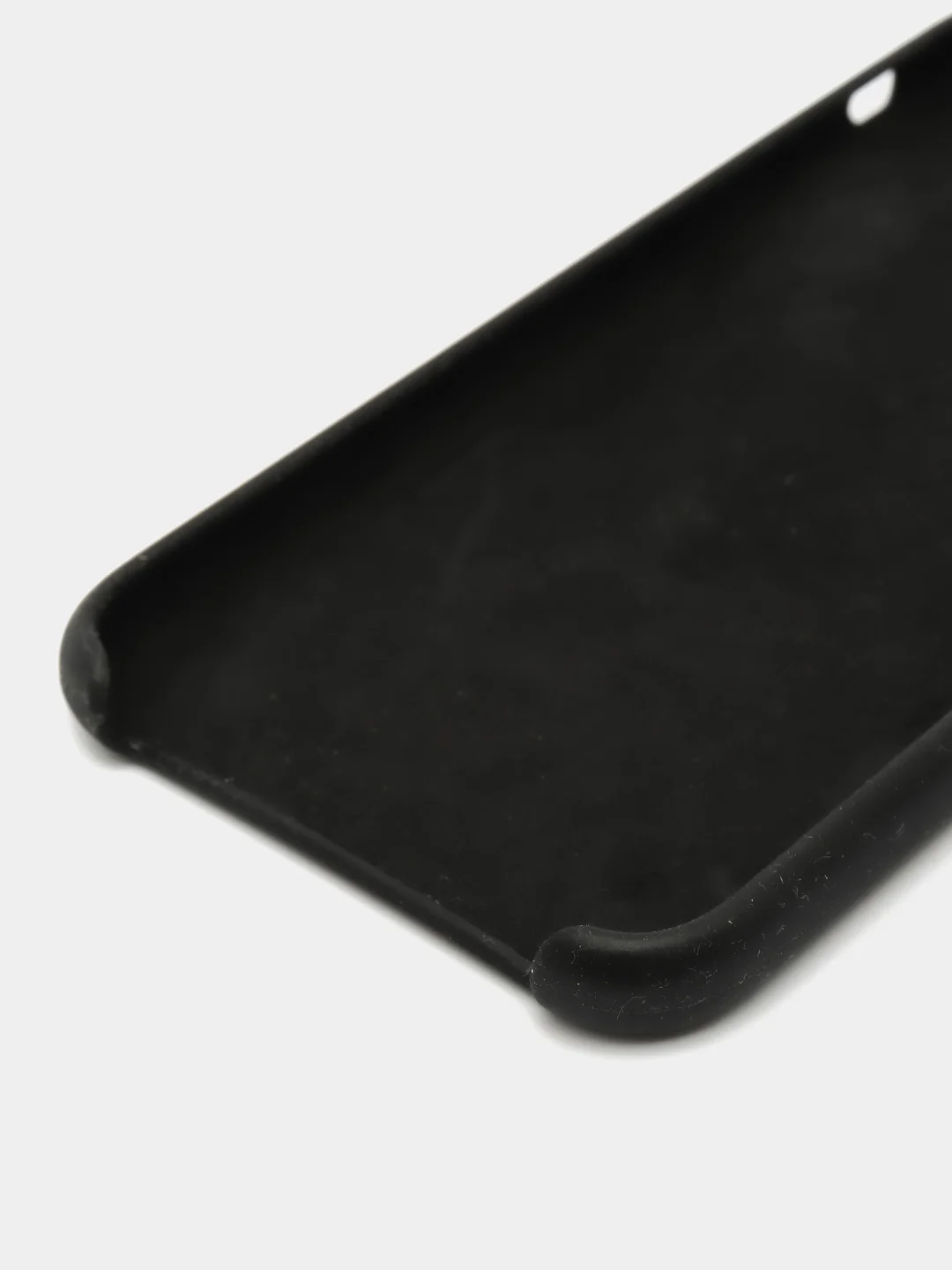 Черный чехол не пачкающийся с бархатом внутри IPHONE 11