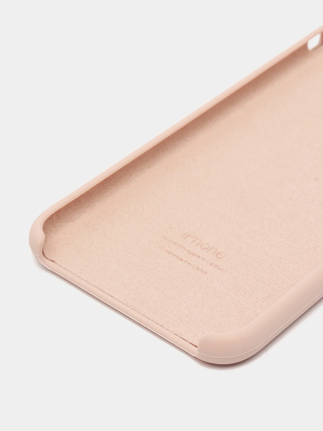 Бежевый чехол с бархатом внутри IPhone XS MAX