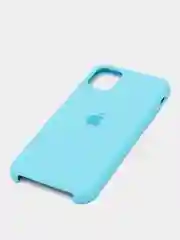 Голубой чехол не пачкающийся с бархатом внутри IPHONE 11