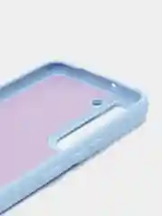 Голубой чехол с бархатом внутри для Samsung S22