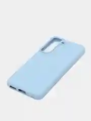 Голубой чехол с бархатом внутри для Samsung S22