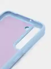 Голубой чехол с бархатом внутри для Samsung S22 plus / S22+