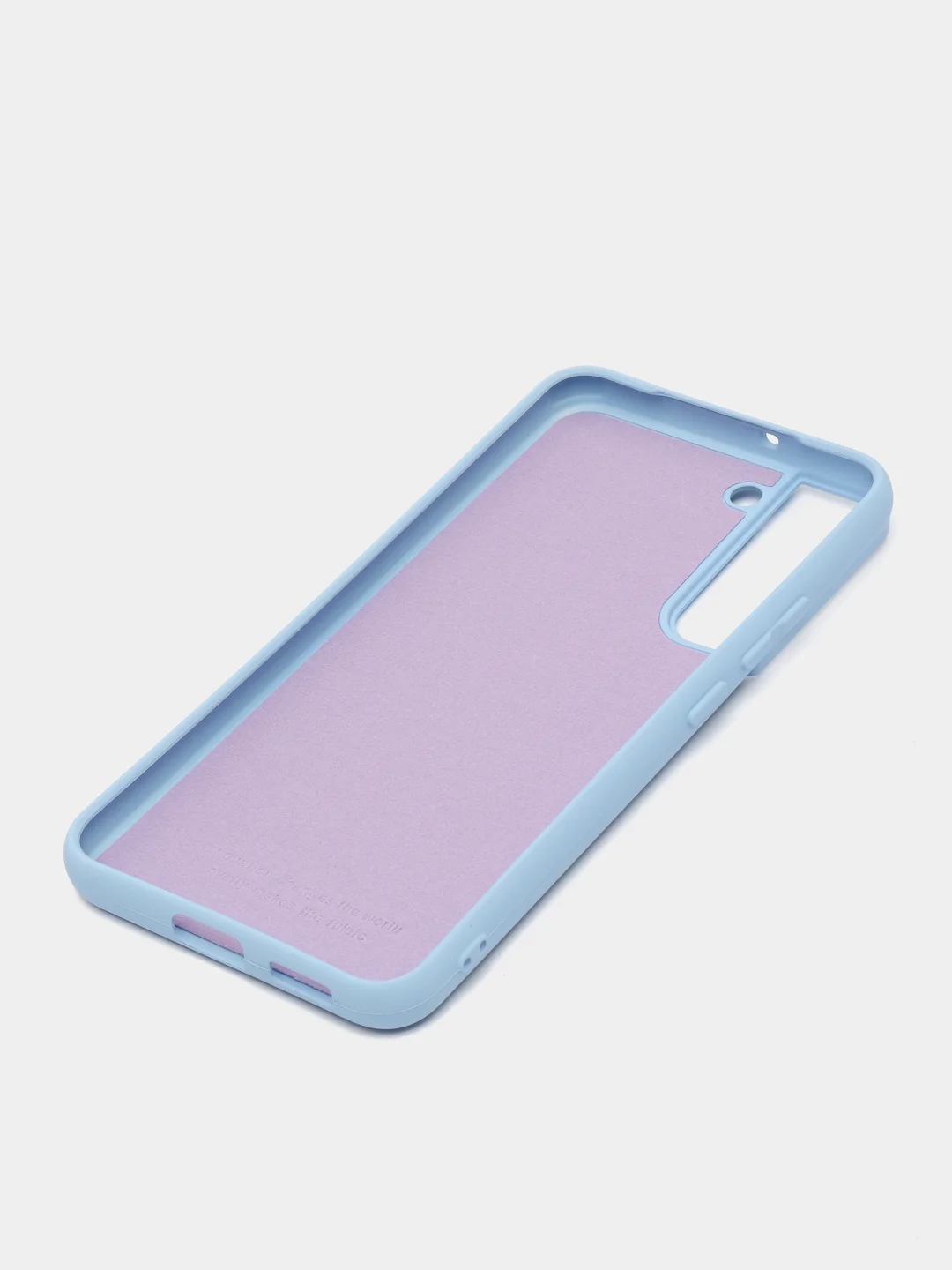 Голубой чехол с бархатом внутри для Samsung S22 plus / S22+