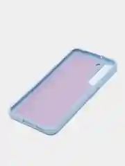 Голубой чехол с бархатом внутри для Samsung S22 plus / S22+