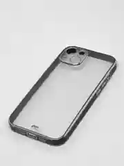 Зеленый чехол силиконовый с золотым ободком iPhone 13 (6.1)
