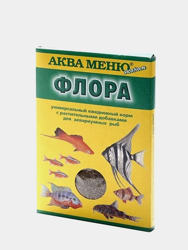 Корм для аквариумных рыб с растительными добавками Аква-меню флора 30 гр