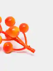 Оранжевый искусственные ягоды рябина. Ветка с ягодами. Упаковка 5 штук