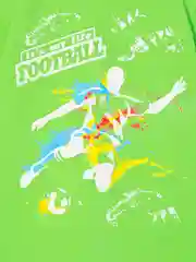 Салатовый футболка для мальчика LOKKI, 2110-071, Гол!, Белый, салатовый футбол