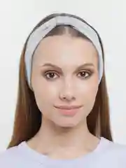 Серый хлопковые широкие эластичные повязки для волос, х/б